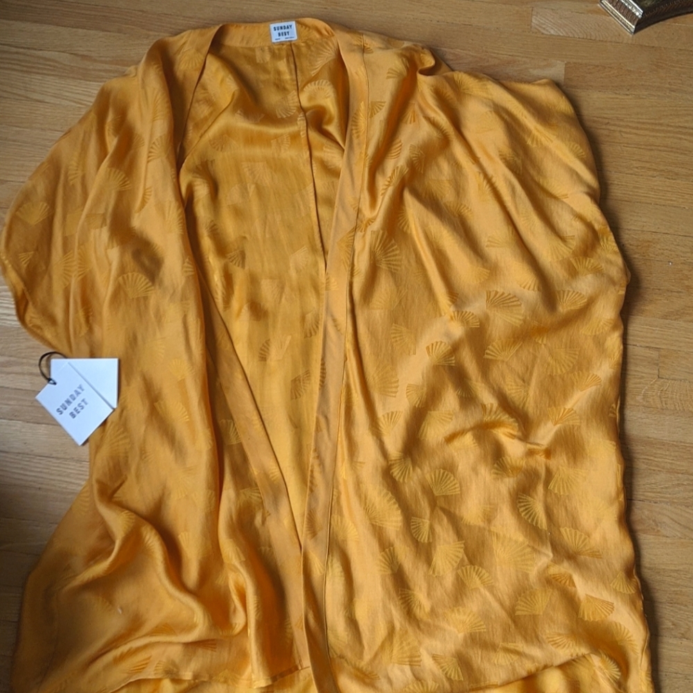 Golden fan Aritzia kimono